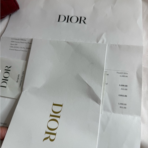 Dior Red Mini Bag with Gold Accents - Picture 9 of 9